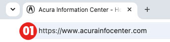 Browser address bar showing HondaInfoCenter.com